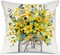 Summer Pillow Cover 18x18 Inch Eucalyptus Flowers Decor Vase Bee Farmhouse Seasonal Pillow Case Decorations for Home Sofa Couch AA509-18